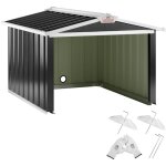 Gardebruk - garage robot tondeuse m�tal r�sistant intemp�ries 4 piquets de terre herbe tonte toit � 2 ...