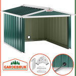 Gardebruk - garage robot tondeuse m�tal r�sistant intemp�ries 4 piquets de terre herbe tonte toit � 2 ...