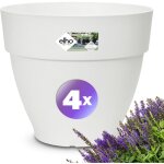 Gardebruk - sets de pots de fleurs torino campana blanc 35x29cm rond cache - pot pot à plantes plastique ... Gardebruk - sets de pots de fleurs torino campana blanc 35x29cm rond cache - pot pot à plantes plastique ...