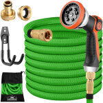 Gardebruk - tuyau d'arrosage flexible latex triple �paisseur adaptateur en laiton 12 bars jardin plantes ...