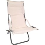 Brico dea - chaise canapone pliante balcon de jardin r�glable rembourr� et plage de nid beige - beige ...