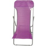 Chaise longue de plage en acier et textilne 450 gr / m couleur violet