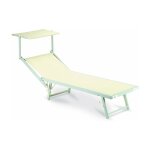 Solarium de plage ibiza en textilene 580 gr / m2 - couleur beige Solarium de plage ibiza en textilene 580 gr / m2 - couleur beige