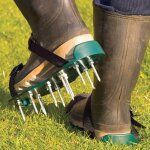 Garden mile jardin a�rateur gazon chaussures manuel a�rateur gazon avec 5. 7cm pointes et attaches universel ...