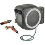 Gardena dvidoir automatique mural rollup xl 35m + pistolet - arrosoir multijet (18632 - 33)