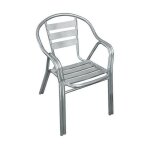 Gardeness - chaise empilable avec des accoudoirs en aluminium avec une structure renforc�e tubulaire ...