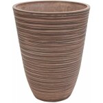Gardeness - grand vase de jardin rond en diam�tre de fibre synth�tique 39x46 cm p�tunia burlywood - burlywood ...