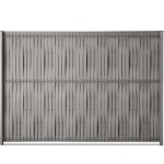 Gardenode - kit d'occultation lattes composite � tresser h1m73 x l 2m50 maille 55 gris quartz