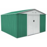 Gardiun - abri de jardin en mtal coventry 9, 66 m 301x321x205 cm ext. acier galvanis vert
