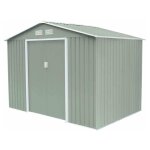Gardiun - abri de jardin en mtal leeds - vert clair - 5, 30 m extrieur - 277x191x202 cm - acier galvanis ...