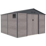 Abri de jardin en mtal gardiun surrey 10, 85 m2 extrieur 340x319x226 cm en acier avec fentre latrale ...
