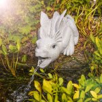 Gargouille dragon figure de bassin de jardin avec pompe de bassin jeu d'eau 101655 - esotec