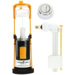 Garis - m�canisme wc double d�bit bouton chrom� + robinet flotteur standard w03 - 6500g