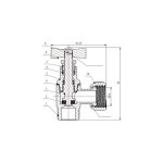Robinet de chasse querre 3 / 8'' tte  potence chrom garis b01 - rwc - 12c