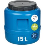Garronda f�t alimentaire 15 l plastique hdpe tonneau baril grande ouverture pour eau, stockage et fermentation ...