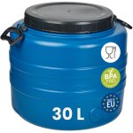Garronda f�t alimentaire 30 l plastique hdpe tonneau baril grande ouverture pour eau, stockage et fermentation ...