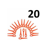 20 lames de rechange adaptables sur bosch art 26 li - coupe - bordures sans fil