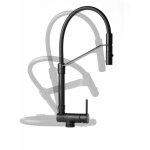 Mlangeur d'vier de cuisine bec rabattable noir mat gattoni rubinetterie 6015065no noir mat