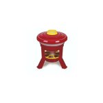Gaun - mangeoire  trmie volailles plastique avec pieds imperial easy clean 20l rouge et blanc