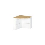 Gautier - banque d'accueil d'angle pour personne  mobilit rduite l 83 x h 74 cm - sunday - chne clair ...