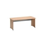Gautier - bureau droit htre ambr l 180 x p 80 cm pitement plein bois - jazz