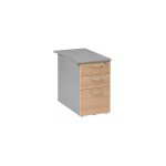 Gautier - caisson hauteur de bureau 3 tiroirs htre ambr profondeur 80 cm - jazz