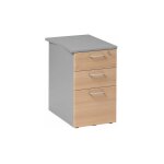Gautier - caisson hauteur de bureau jazz 3 tiroirs hêtre ambré profondeur 60 cm - jazz Gautier - caisson hauteur de bureau jazz 3 tiroirs hêtre ambré profondeur 60 cm - jazz