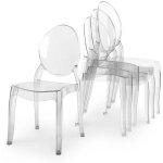 Mobilier deco - gaya - lot de 4 chaises design transparentes