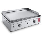 Gaz - chef 55 lisse - 2 brleurs - double corps de chauffe - inox 304 alimentaire - plancha planet