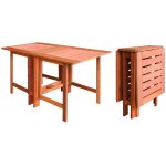 Gdlc - console de table pliable en bois massif 130x60xh72 cm impression de multiples