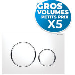 Lot de 5 plaques de déclenchement wc duofix sigma 20, blanc et chromé (115. 882. kj. 1 - gvp5) Lot de 5 plaques de déclenchement wc duofix sigma 20, blanc et chromé (115. 882. kj. 1 - gvp5)