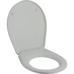 Geberit - abattant wc renova compact amovible, avec couvercle charnières inox blanc Geberit - abattant wc renova compact amovible, avec couvercle charnières inox blanc