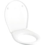 Geberit - abattant wc renova compact amovible, avec couvercle charni�res inox blanc