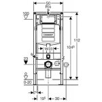 B�ti - support wc en applique geberit duofix sigma up320 hauteur 112 cm - 111. 303. 00. 5
