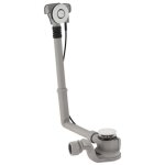 Siphon de baignoire � commande pushcontrol � 52 chrome poli - l. 26 cm