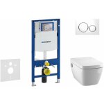 Duofix - bti - support pour wc suspendu avec plaque de dclenchement sigma20, blanc / chrome poli + ...