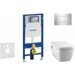 Duofix - bti - support pour wc suspendu avec plaque de dclenchement sigma30, chrome poli / chrome mat ...