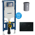 Duofix pack bti - support extra - plat 114 cm up720, gain de place + plaque sigma01, noir brillant (111. ...