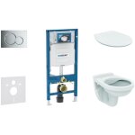 Geberit duofix - set d'installation pr� - murale, cuvette alpha avec abattant, plaque de d�clenchement ...