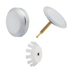 Kit volant plus clapet pour vidage baignoire automatique geberit chrom
