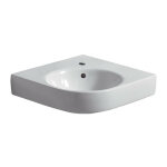 Geberit - lavabo d'angle renova compact pied longueur 500 mm blanc