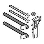 Kit de tiges pour de dclenchement geberit delta, double touche et rinage interrompable