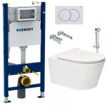Pack bati - support geberit 112cm + wc sans bride swiss aqua technologies + abattant ultra - fin (brevisgeb3 ...