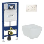 Pack bati support geberit et wc - suspendu geberit smyle square compact, sans rebord