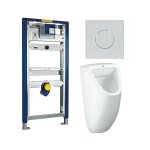 Pack complet bti support urinoir geberit et urinoir grohe bau cramique