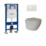 Pack geberit up320 + cuvette sans bride kelos flush blanc + plaque sigma blanc