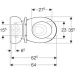 Geberit - pack wc au sol bastia sh rimfree avec abattant standard
