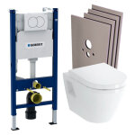 Pack wc bati - support geberit duofix + wc suspendu vitra integra + abattant en duroplast + plaque blanche ... Pack wc bati - support geberit duofix + wc suspendu vitra integra + abattant en duroplast + plaque blanche ...