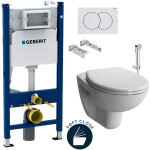 Pack wc bati - support geberit duofix + wc suspendu vitra normus + abattant softclose + douchette bidet ...