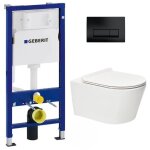 Geberit - pack wc bati - support up100 + wc sans bride swiss aqua technologies + abattant ultra - fin ...